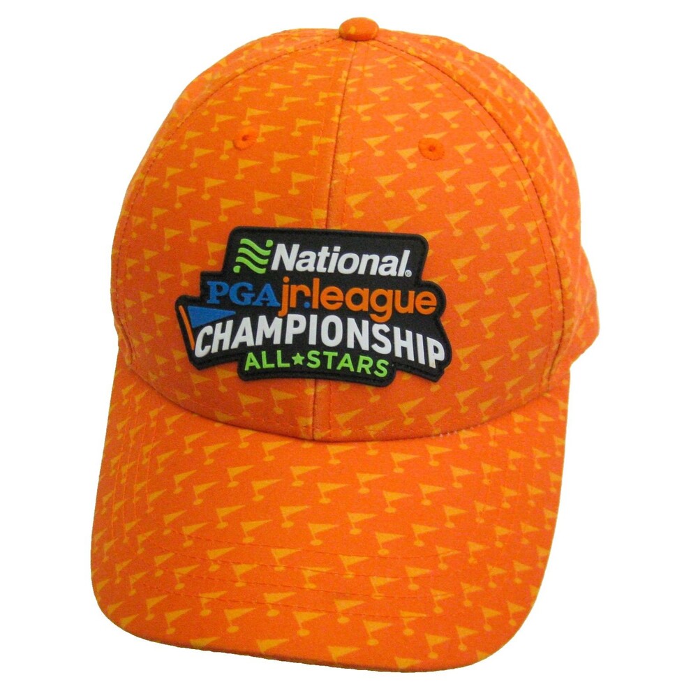 PGA Golf Junior League Orange Baseball Cap Hat Adult Adjustable Sports Logo